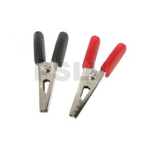 Q-C-0029  Quantum Crocodile Clips Small Red and Black  